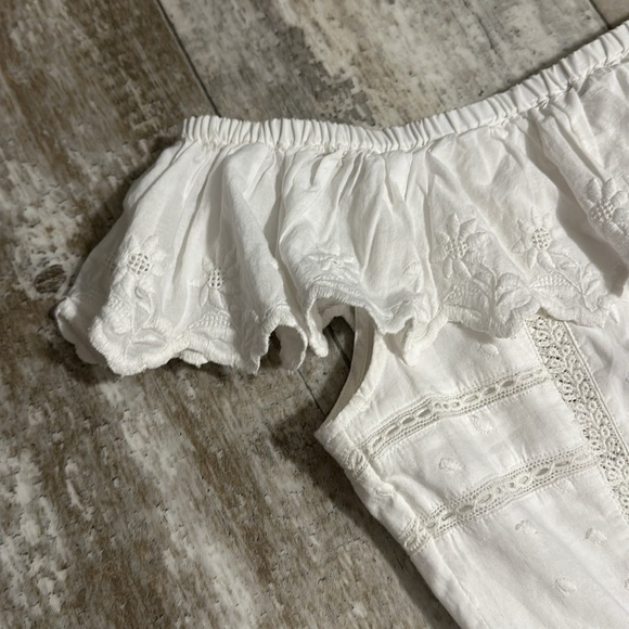 Lauren Ralph Lauren white off the shoulder embroidered eyelet dress - Picture 9 of 16